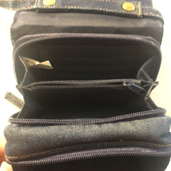 Vtg mini Demin cross body bag / purse . - Picture 7 of 17